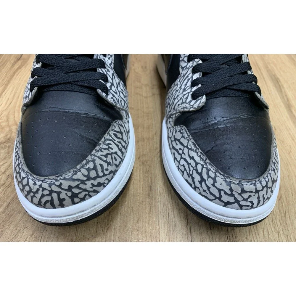 Nike Air Jordan 1 Retro High OG Elephant Print Black Cement 839115-013 Size 10